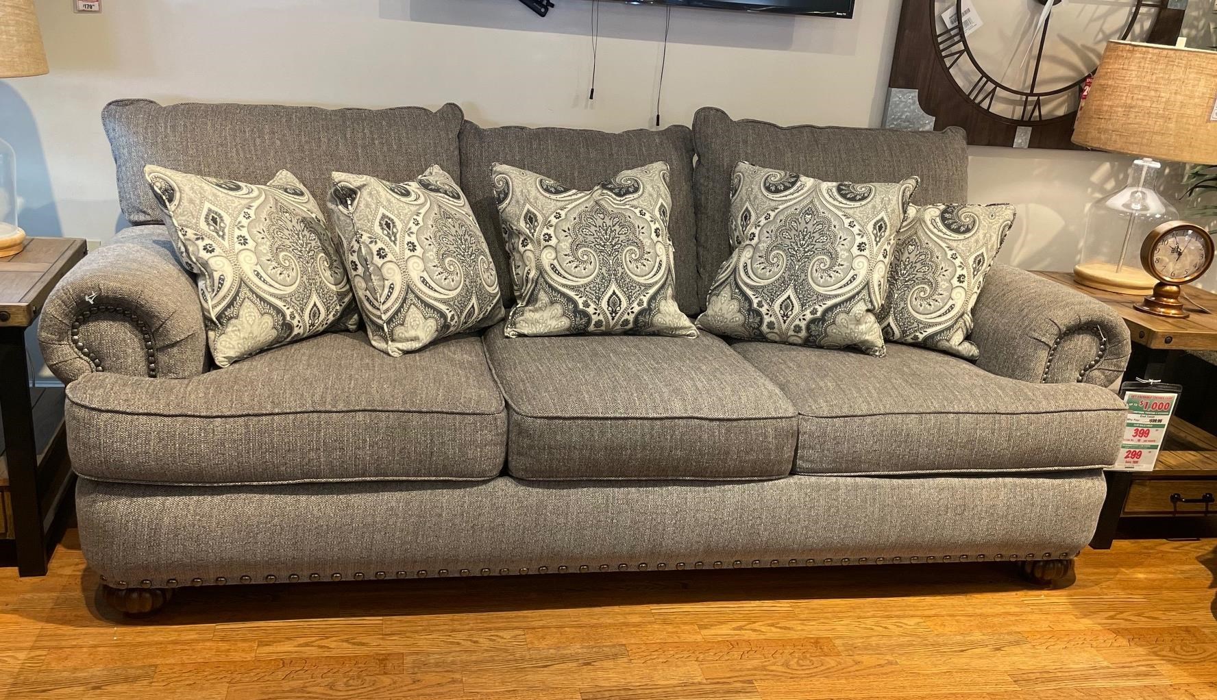 Flexsteel Patterson 20022050169600 Stationary Sofa with Nailhead Trim